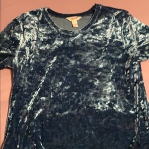 Velvet blue t shirt